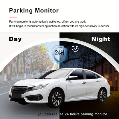Dual Dash Cam: 1080P Front And 720P Interior
