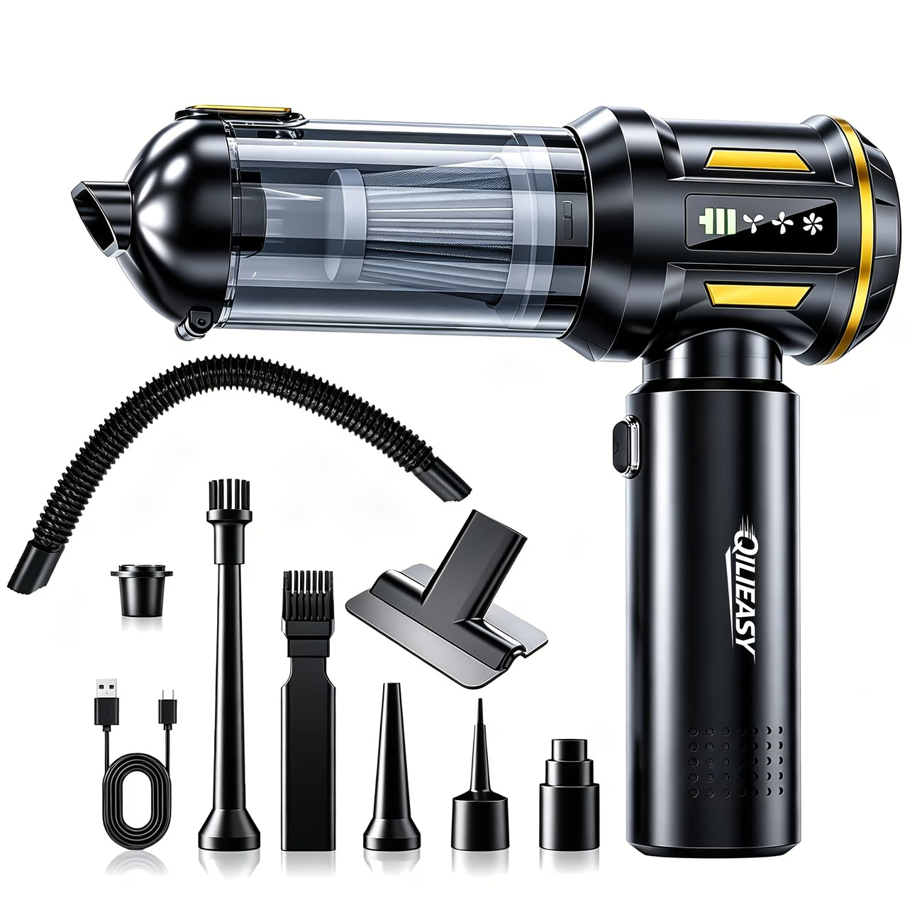 QILIEASY: Powerful Handheld Vacuum Cleaner Battery, 4in 1