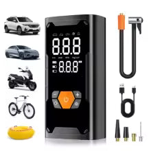 Car Air Compressor with  LED Light for Car Motorcycle Bike
