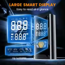 Car Air Compressor with  LED Light for Car Motorcycle Bike