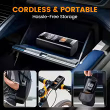 Car Air Compressor with  LED Light for Car Motorcycle Bike