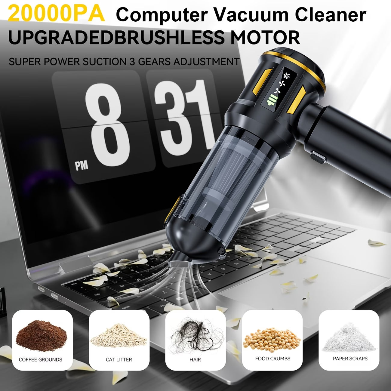 QILIEASY: Powerful Handheld Vacuum Cleaner Battery, 4in 1