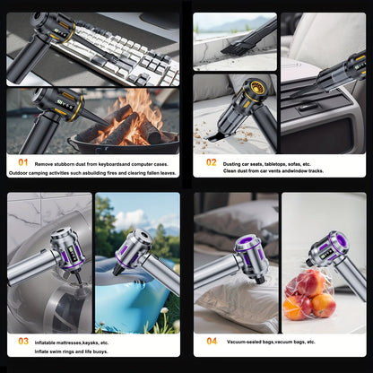 QILIEASY: Powerful Handheld Vacuum Cleaner Battery, 4in 1