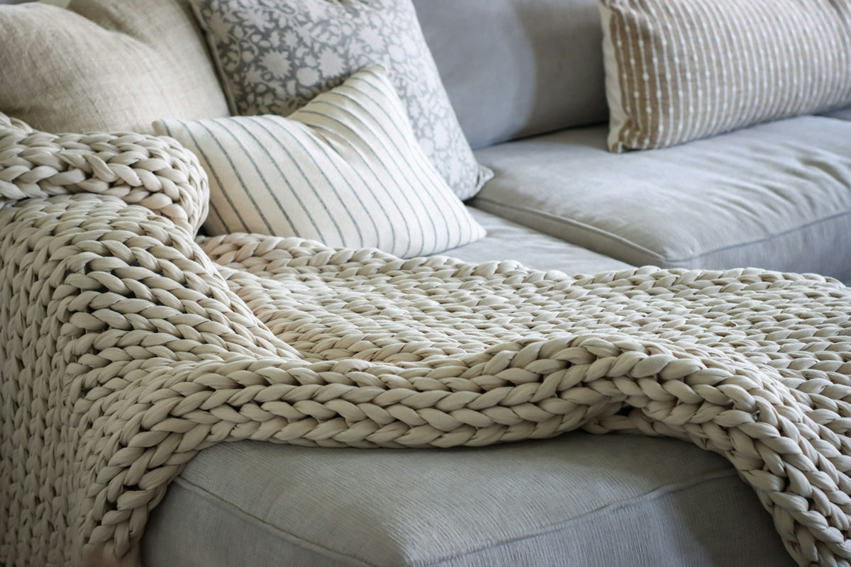 Chunky Knit Throw Blanket